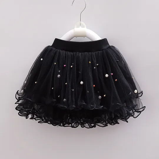 【12M-9Y】Girls Mesh Beaded Puffy Skirt