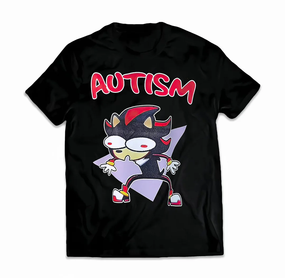 Shadow The Hedgehog Autism Printed Unisex Oversized T-shirt - Devcarry