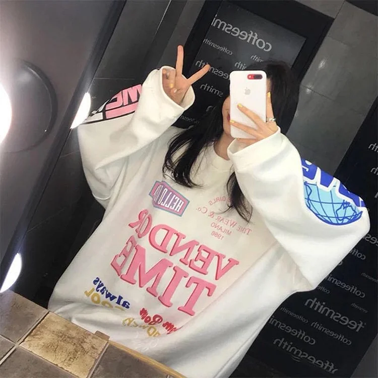 White VENDOR TIME Pullover Jumper SP14175