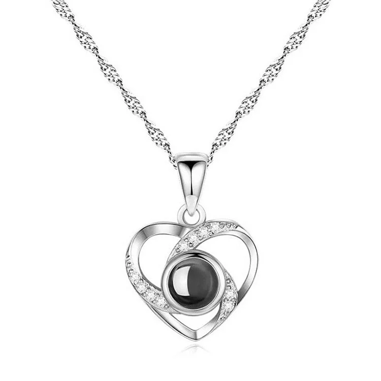 WearFelicity Personalized Heart Photo Necklace Love, Heart  Necklace