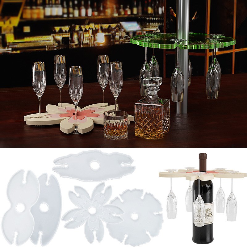 Elevate Your Wine Game DIY Wine Glass Holder Resin Molds by CrazyMold!