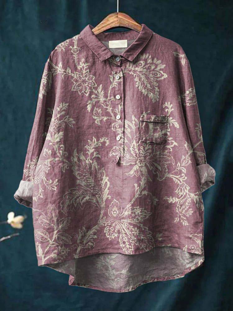 Lavinia – Patterned Linen Shirt main image 0