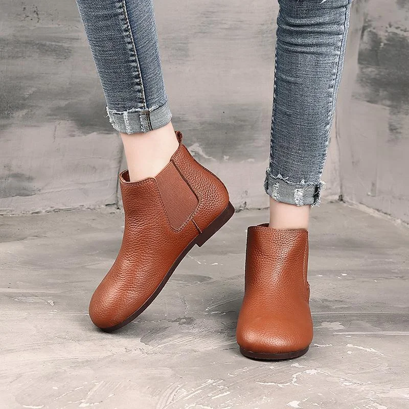 Uforever21 - Vintage Handmade Short Boots Flat Literary Cotton Boots