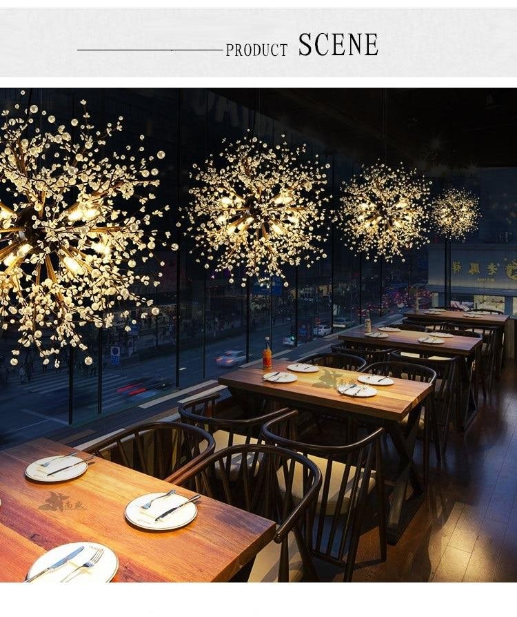 Dandelion Fireworks Modern Pendant Ceiling Lamps Loft For The Kitchen