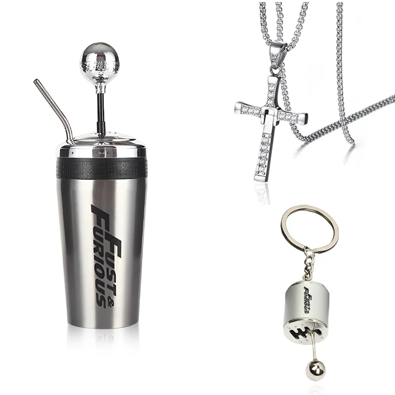 Cup Keychain and Necklace Combination Set