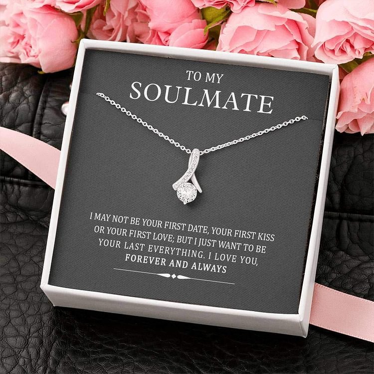 To My Soulmate Ribbon Necklace