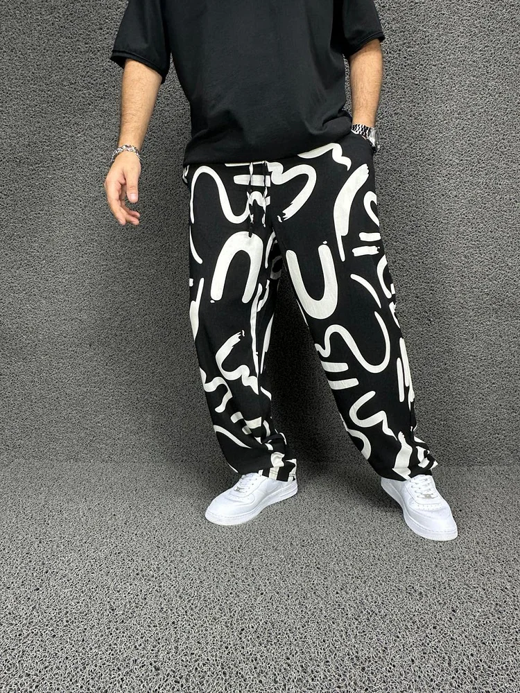 Men's Geometric Print Casual Pants