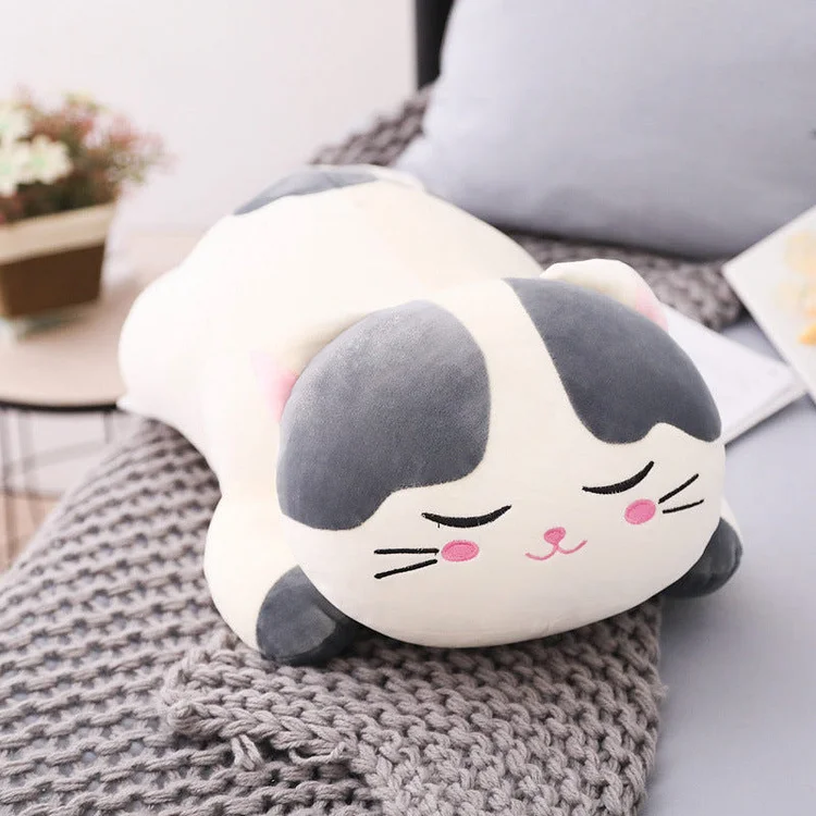 Gray/Brown Cute Kawaii Soft Neko Cat Plushie Pillow SS1966