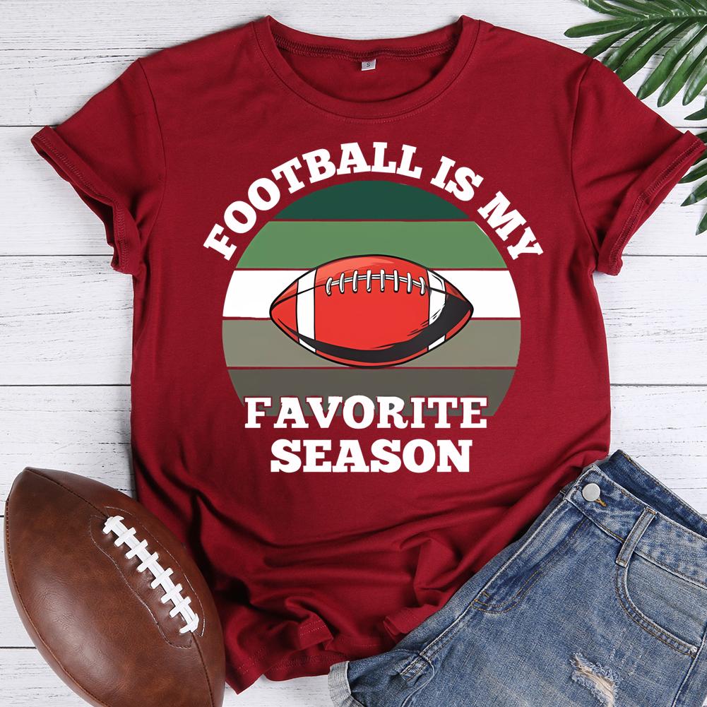 Football Is My Favorite Season Round Neck T-shirt-0019792-Guru-buzz