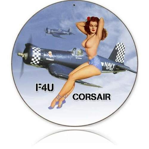Pin up girl- Round Shape Tin Signs/Wooden Signs - 30*30CM