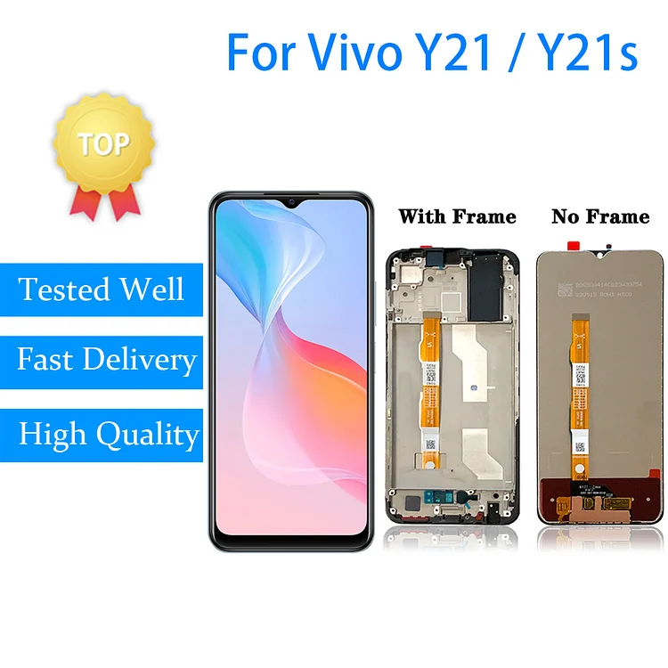 For VIVO Y21S V2110 LCD Display Screen Touch Panel Digitizer For VIVO Y21 V2111 LCD With Frame Panel Display Assembly