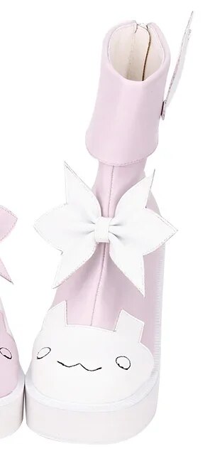 VCshoes Women Cosplay Shoes Lady Lolita Ankle Short Boots Woman Princess Dress Boots High Heels Pumps Wings