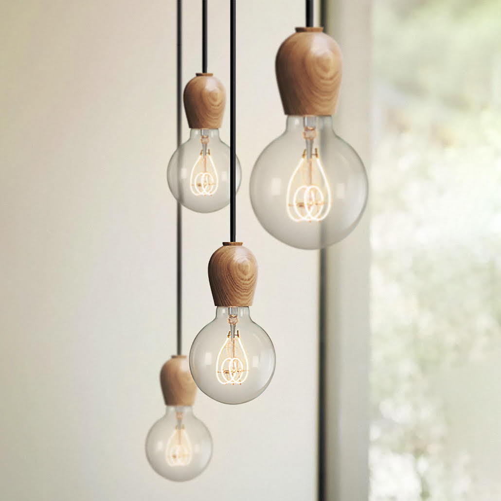 Wooden Socket Minimalist Pendant Light