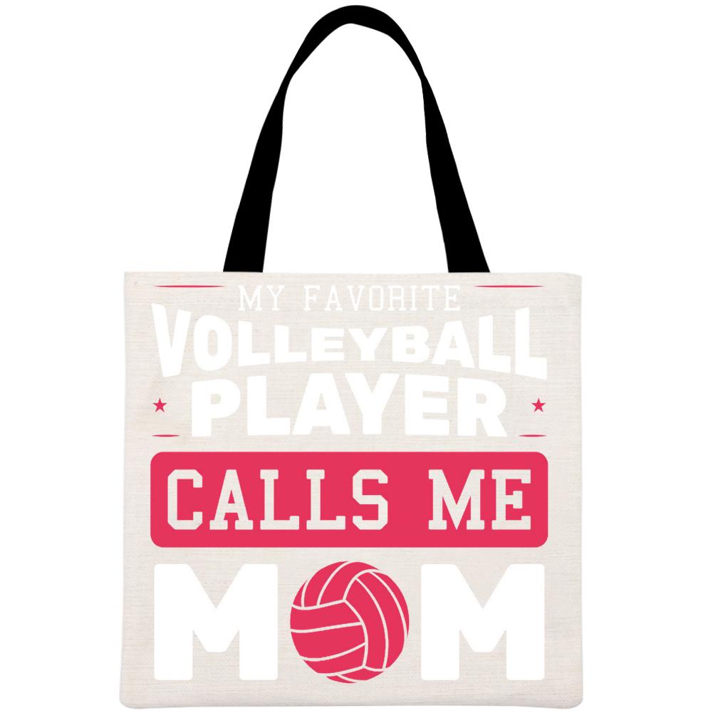 My favorite Volleyball player call me mom Printed Linen Bag-Guru-buzz