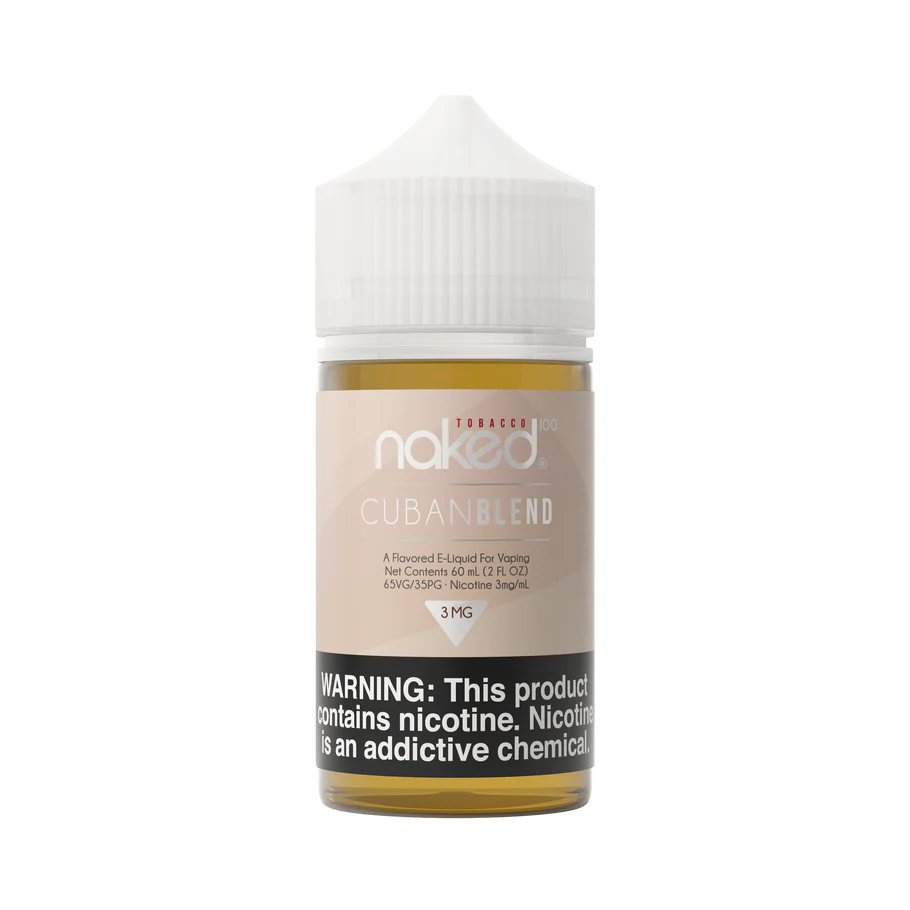 Naked 100 Tobacco - Cuban Blend 60ml e-liquid, 3mg nicotine.