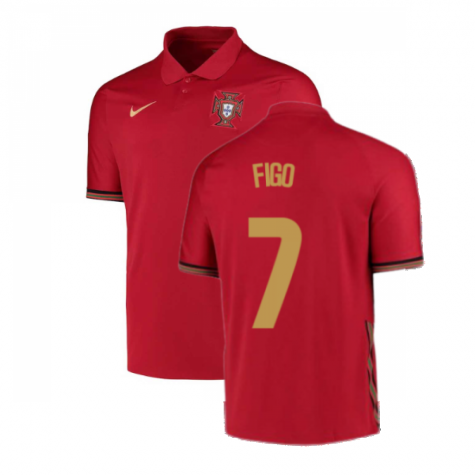 Portugal Luís Figo 7 Home Shirt Kit UEFA Euro 2020