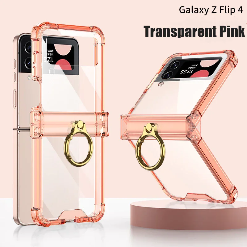 Applicable To Samsung ZFlip4 Folding Screen Rotary Shaft Ring Mobile Phone Case