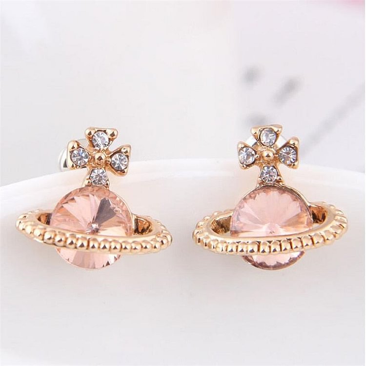 YOY-Creative Saturn Gold Earrings