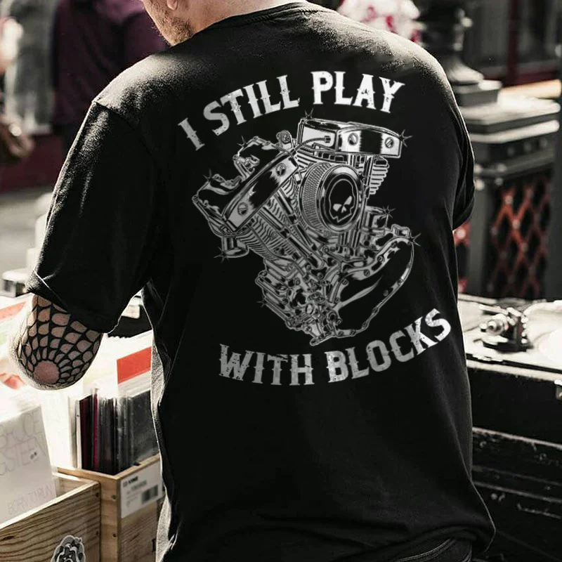 I Still Play With Blocks Printed Men's T-shirt - Devcarry