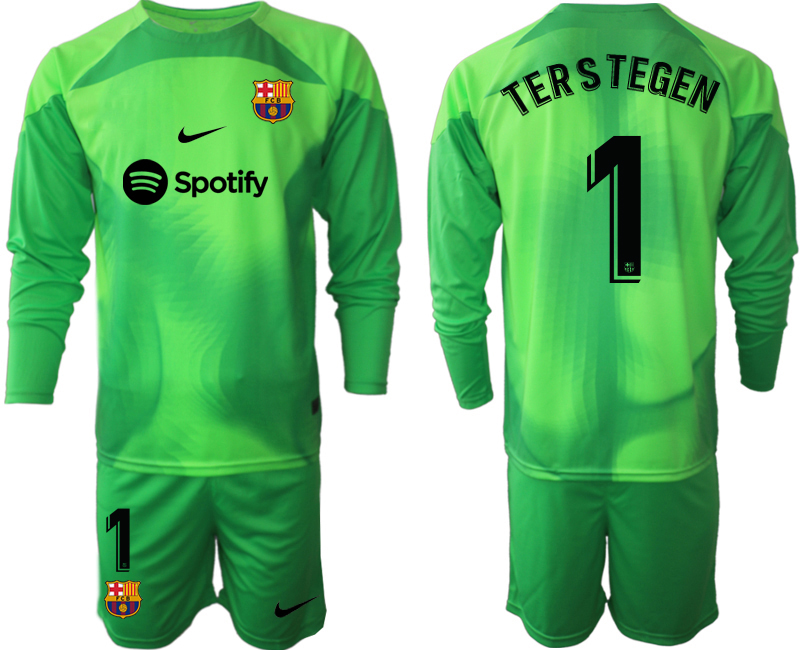 FC Barcelona Marc Andre Ter Stegen 1 Langarm Torwart Trikot 2022 2023