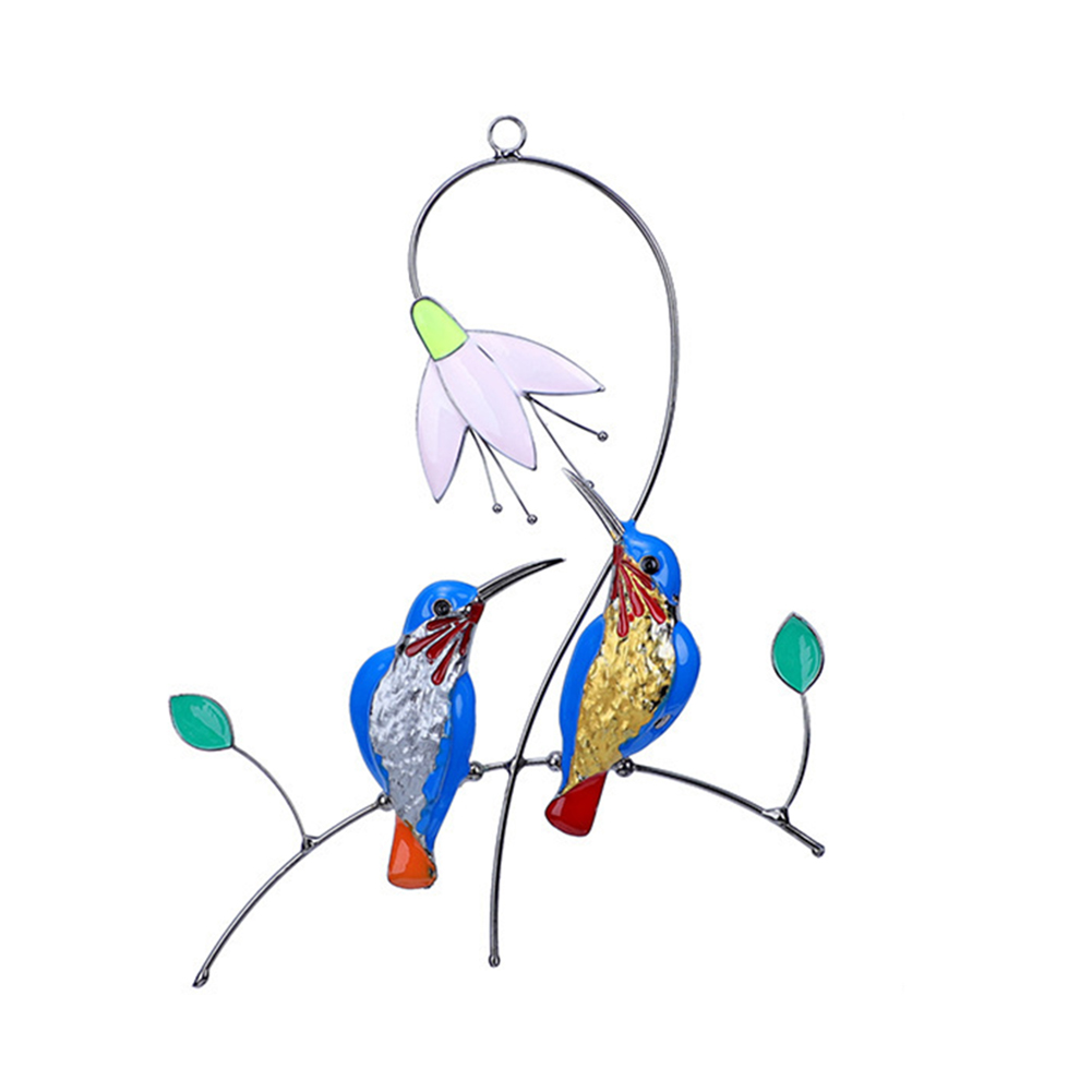 Single-sided Stained Glass Bird Metal Art Craft Blue Hummingbird Pendant, 501 Original
Single-sided Stained Glass Bird Metal Art Craft Blue Hummingbird Pendant, 501 Original