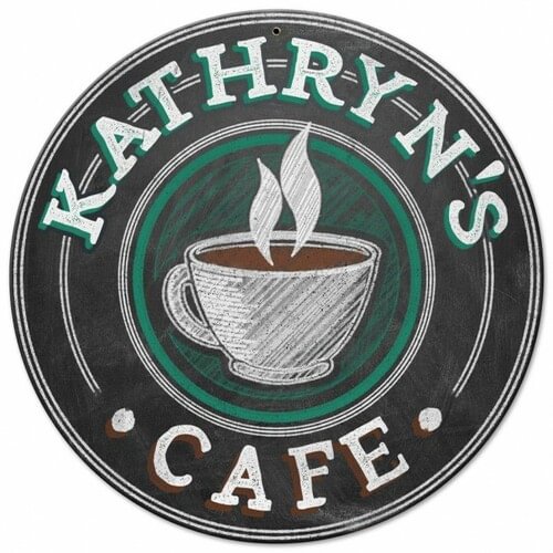Cafe Coffee- Round Shape Tin Signs/Wooden Signs - 30*30CM