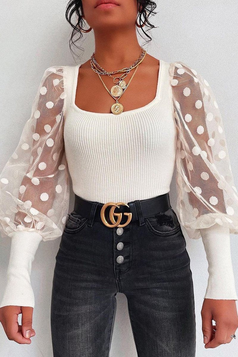 Sunmesh Sheer Knit Sweater