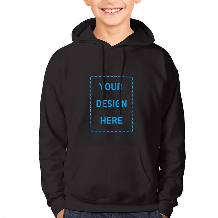 Personalized Unisex Kids Graphic Pocket Hoodies Sweatshirts Front Print
