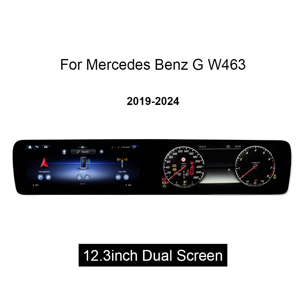 For Mercedes Benz G Class W463 2019-2024 Dual Display Android with Digital Dashboard Display