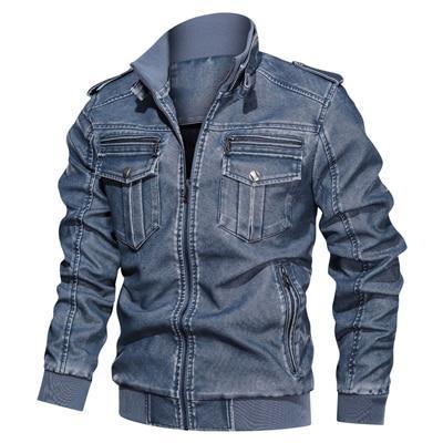 Men Leather Jacket killer Vintage Motorcycle Faux Leather Coat Fashion PU plus size L-6XL Bomber Jacket