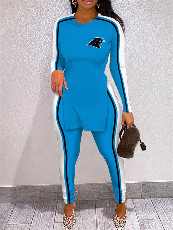Carolina Panthers
Limited Edition High Slit Shirts And Leggings Two-Piece Suits