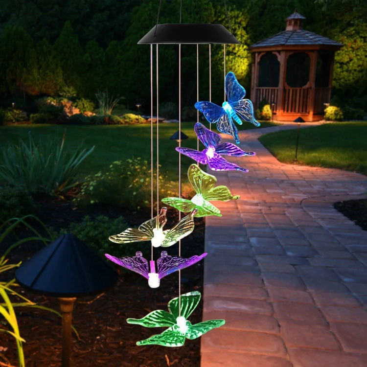 Solar LED Butterfly Wind Chimes