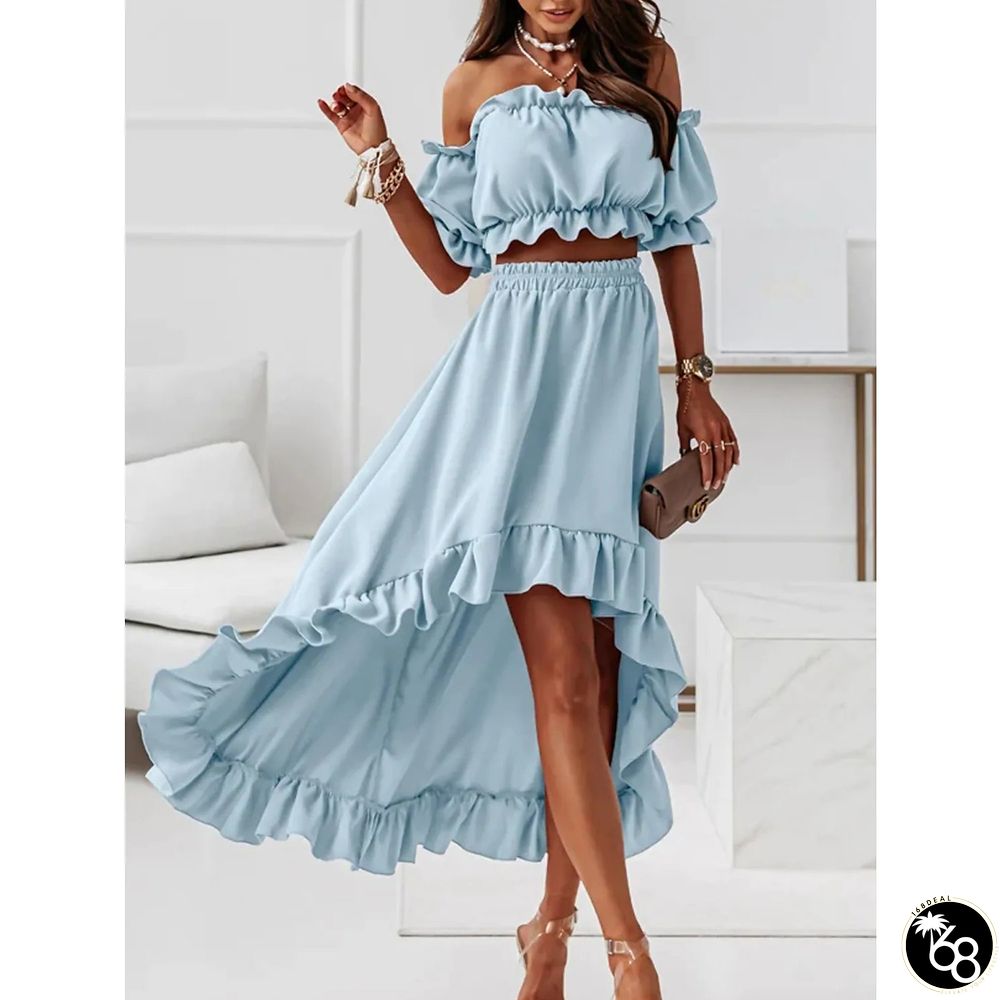 Women's Sexy Boho Solid Color Casual Dress Two Piece | 168DEAL
