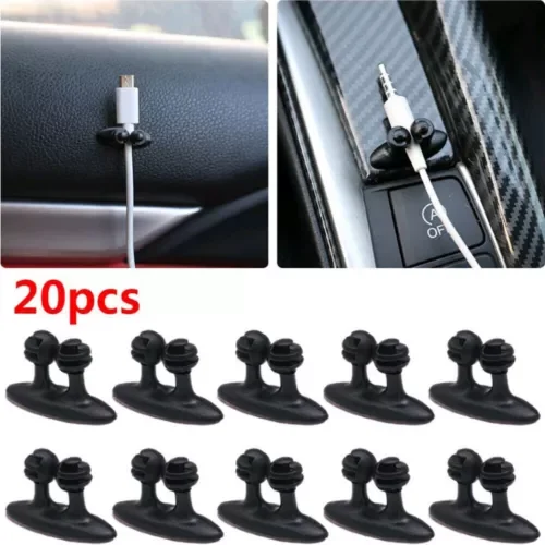 Dronehint 20x Car Interior Parts Wire Cable Holder Clip Charger Line Organizer Clips Black (For: BYD) Parts