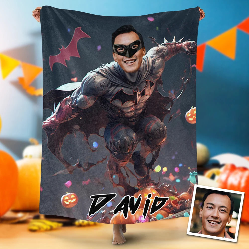 Custom Blankets Personalized Halloween Batman Blanket