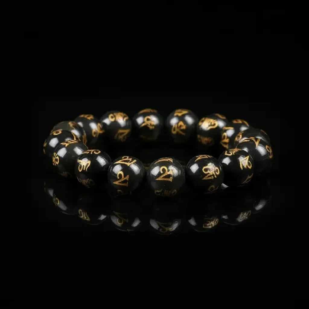 The Zen Guardian | Premium Black Obsidian & Agate Mantra Bracelet