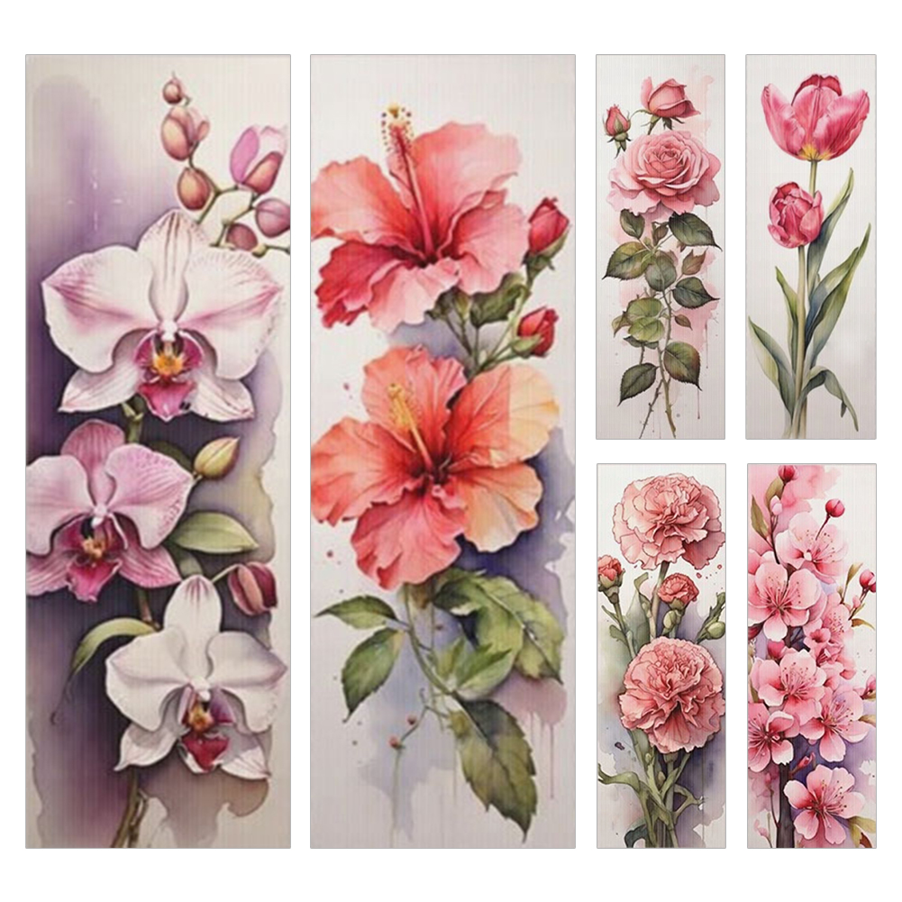 11CT Stamped Double-Sided Peach Blossom Crossstitch Bookmark