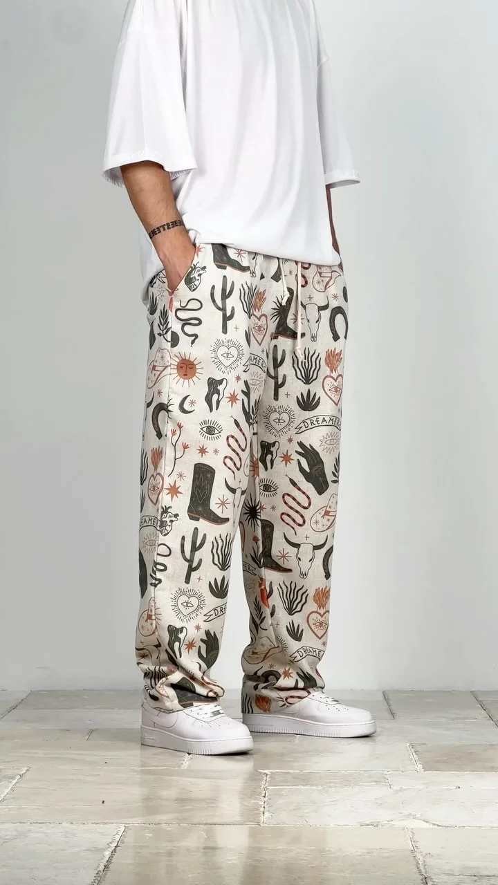 Printed Men's Casual Pants