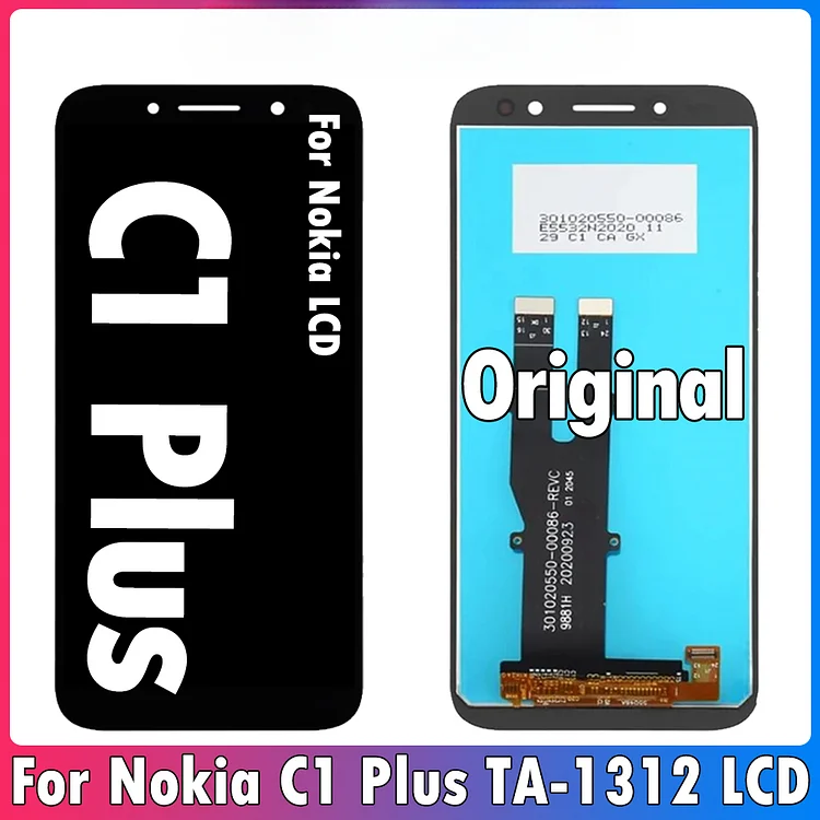 Original 5.45" Display For Nokia C1 Plus LCD TA-1312 Touch Screen Digitizer Assembly Replace Parts For Nokia C1 Plus LCD