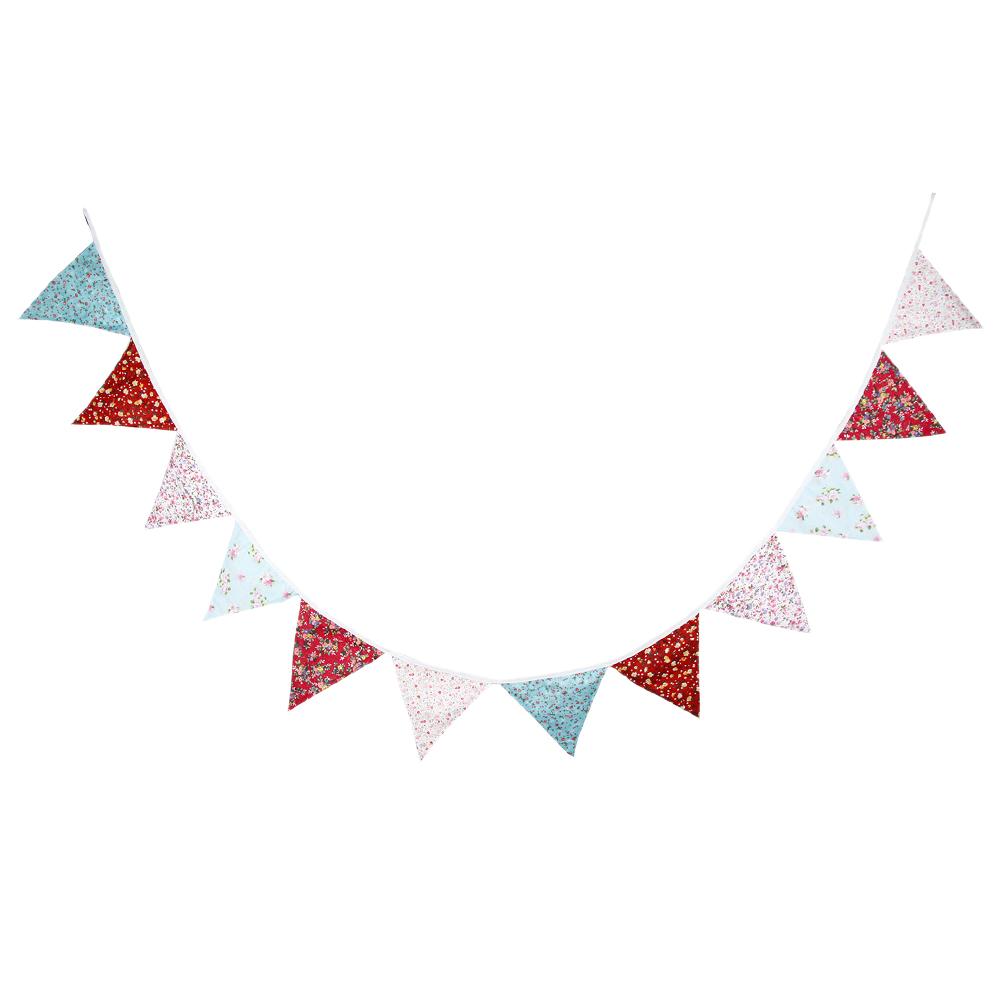 12 Flags Red Pink Blue Cotton Fabric Bunting Pennant Banner Birthday Party, 501 Original
12 Flags Red Pink Blue Cotton Fabric Bunting Pennant Banner Birthday Party, 501 Original