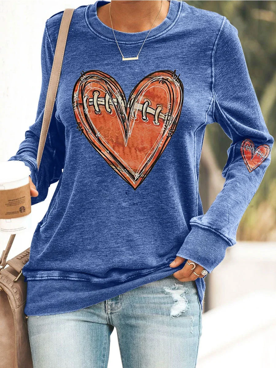 Football Heart Sweatshirt