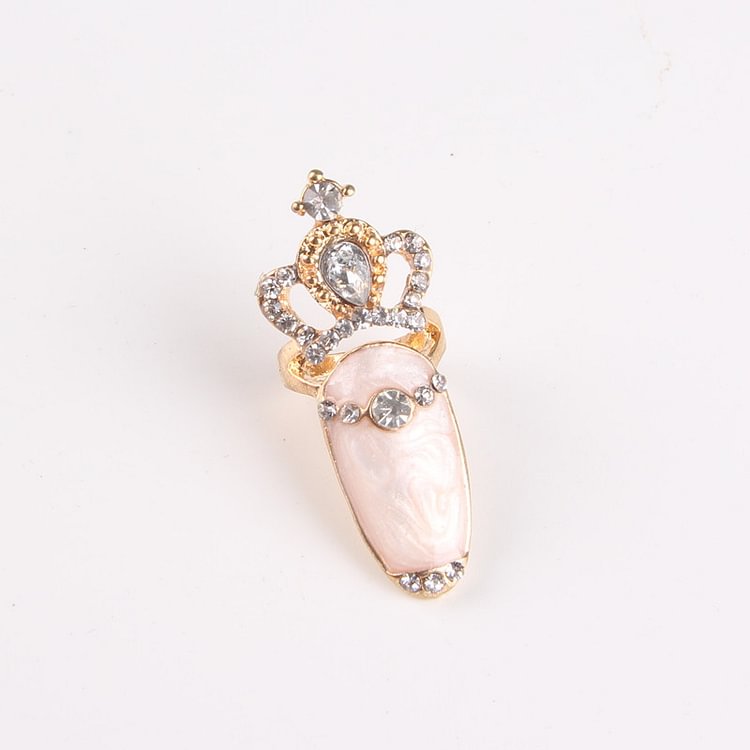Glazed Crown Nail Ring