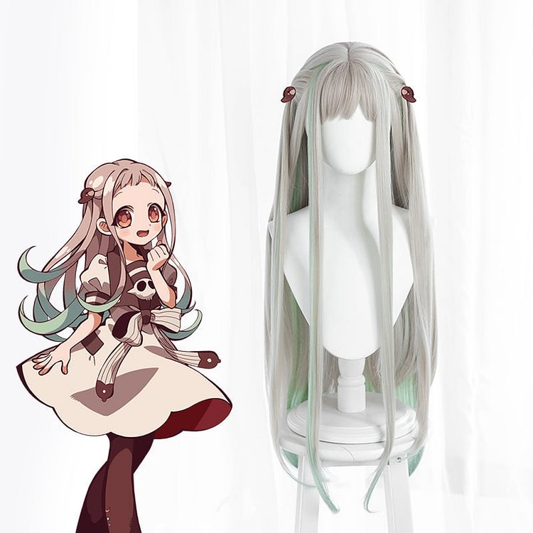 Cosplay Gray Gradient Green Wig SP17333