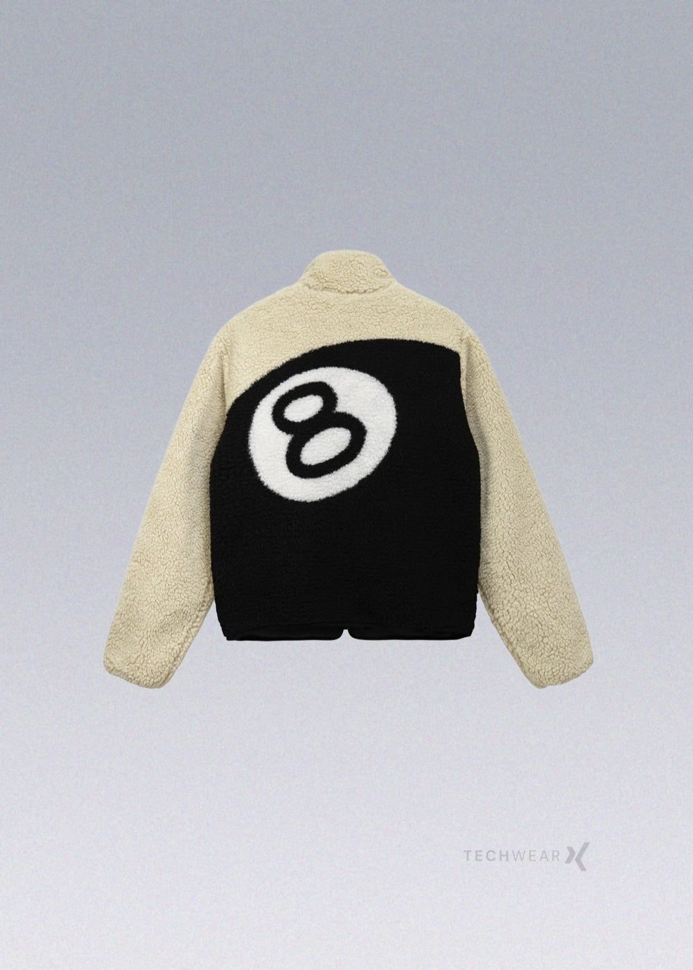 stussy 8 ball sherpa jacket ボアジャケット XL - ダウンジャケット