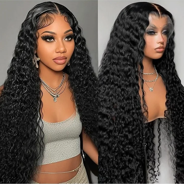 Deep Wave Realistic Knotless 13x4 Lace Front Wig