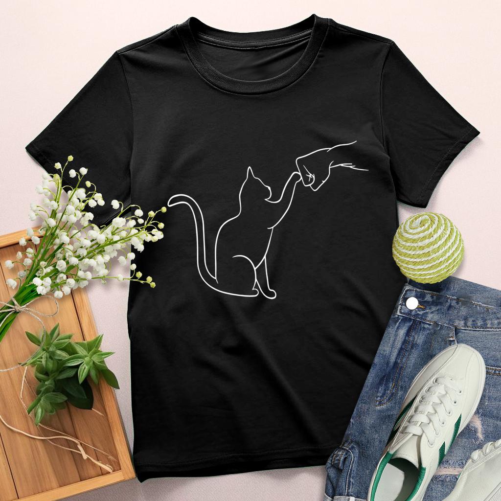 Life Is Better Cats Round Neck T-shirt-0025168-Guru-buzz