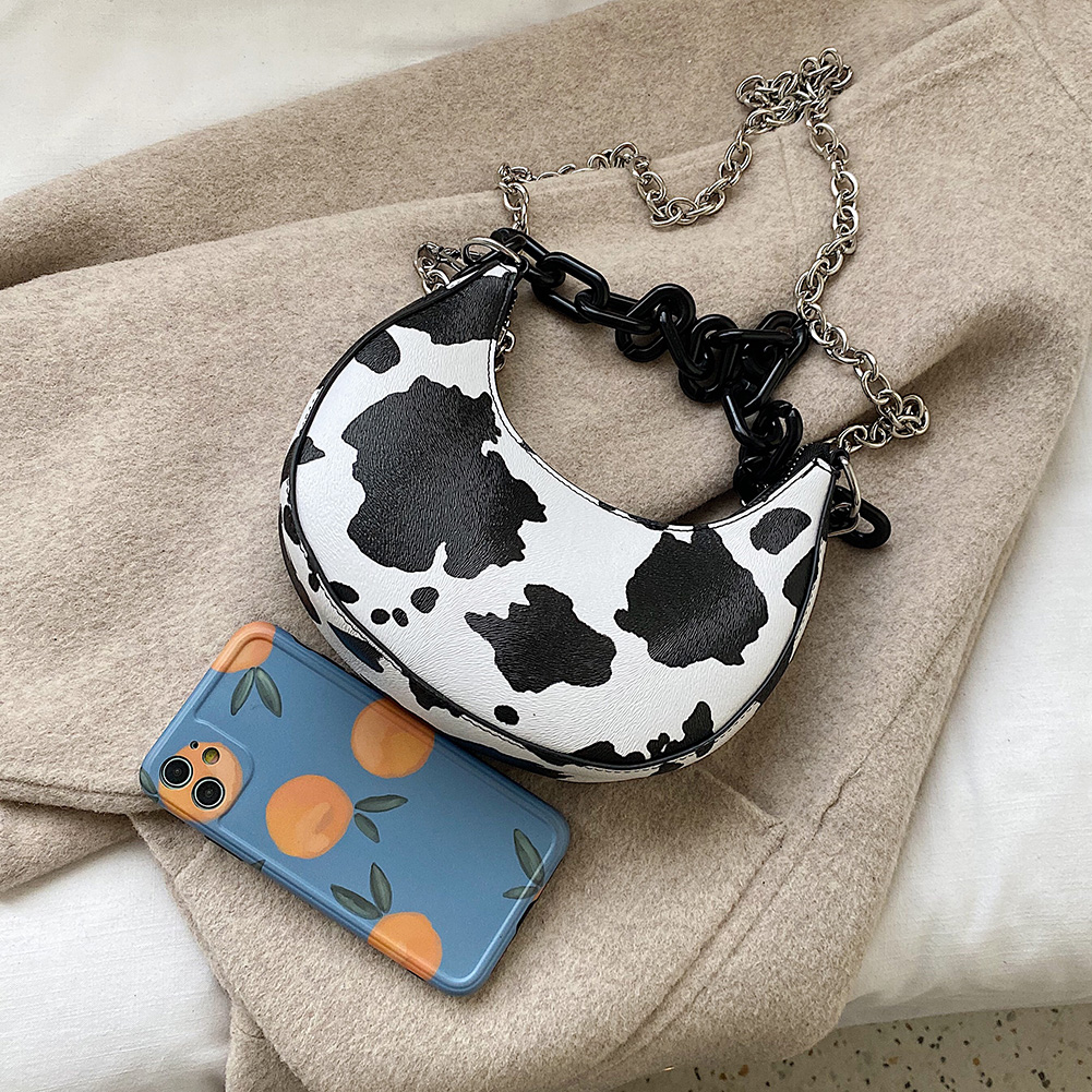 Women Animal Pattern Crossbody Bag Portable Crescent Chain Shoulder Handbag, Cow pattern, 501 Original
Women Animal Pattern Crossbody Bag Portable Crescent Chain Shoulder Handbag, Cow pattern, 501 Original