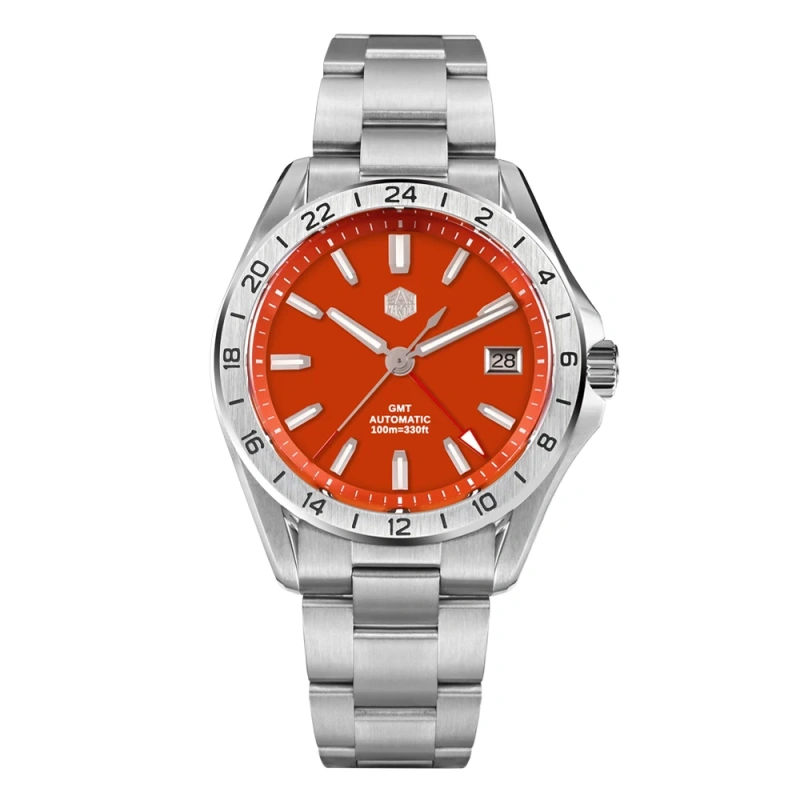 San Martin Aventurine Gemstone NH34 GMT Watch SN0129GB San Martin Watch San Martin Watch
