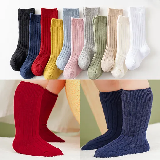 【0-3Y】Baby's Cute Solid Color Soft And Warm Socks