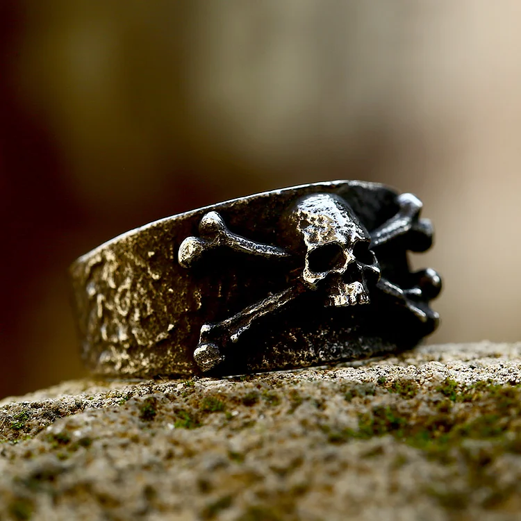 Gothic Pirate Skull Stainless Steel Ring